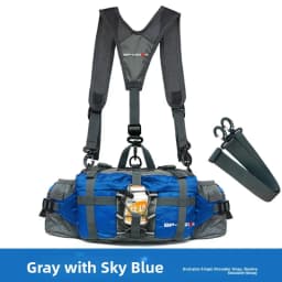 Unisex Outdoor Sports Waist Bag Multi-Functional Hiking Travel Backpack Cycling Water Bottle Holder Nylon Material Waterproof