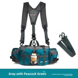 Unisex Outdoor Sports Waist Bag Multi-Functional Hiking Travel Backpack Cycling Water Bottle Holder Nylon Material Waterproof