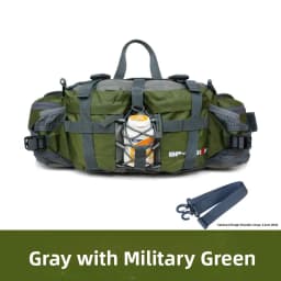 Unisex Outdoor Sports Waist Bag Multi-Functional Hiking Travel Backpack Cycling Water Bottle Holder Nylon Material Waterproof