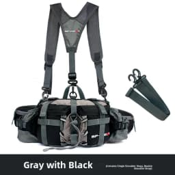 Unisex Outdoor Sports Waist Bag Multi-Functional Hiking Travel Backpack Cycling Water Bottle Holder Nylon Material Waterproof