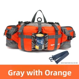 Unisex Outdoor Sports Waist Bag Multi-Functional Hiking Travel Backpack Cycling Water Bottle Holder Nylon Material Waterproof