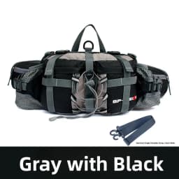 Unisex Outdoor Sports Waist Bag Multi-Functional Hiking Travel Backpack Cycling Water Bottle Holder Nylon Material Waterproof
