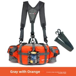 Unisex Outdoor Sports Waist Bag Multi-Functional Hiking Travel Backpack Cycling Water Bottle Holder Nylon Material Waterproof