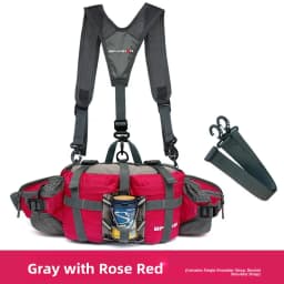 Unisex Outdoor Sports Waist Bag Multi-Functional Hiking Travel Backpack Cycling Water Bottle Holder Nylon Material Waterproof