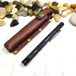 Portable Outdoor EDC Tactical Pencil Sheath Case Insulin Injection Pen Bag Waist Bag Leather Belt Pack Hand-made Customized MF