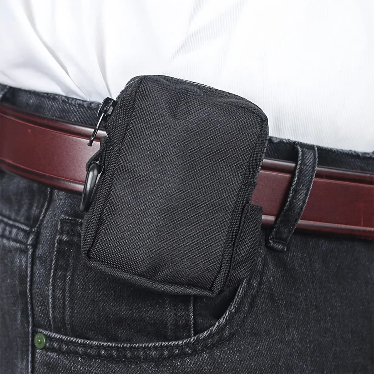 Outdoor Sports Multi-functional Tactical Waist Bag Accessory Bag Simple and Durable Card Bag Coin Purse Solid Color Waist Packs