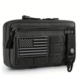 Outdoor Nylon Portable Men's Waist Bag, EDC Hunting Toolkit, Molle Pouch with Metal Hooks, Camouflage Waist Pack Coin Purse