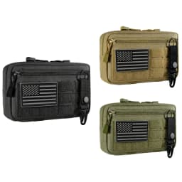Outdoor Nylon Portable Men's Waist Bag, EDC Hunting Toolkit, Molle Pouch with Metal Hooks, Camouflage Waist Pack Coin Purse