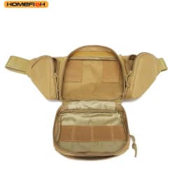 HOMEFISH Tactical Waist Pack Outdoor Hiking Waist Bag Sports Functional Bag Cycling Bag Bum Bag Multi-functional Tool Shoulder