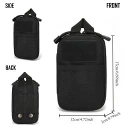 Tactical MOLLE Storage Waist Bag EDC Portable Partition Layer Design Coin Purse Key Storage Bag, Outdoor Sports Phone Waist Bag