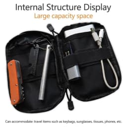 Tactical MOLLE Storage Waist Bag EDC Portable Partition Layer Design Coin Purse Key Storage Bag, Outdoor Sports Phone Waist Bag