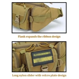Outdoor Tactical Waist Bag Fashionable and Multifunctional Slanted Chest Bag Large-Capacity Multi-Compartment Nylon Waist Packs