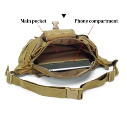 Outdoor Tactical Waist Bag Fashionable and Multifunctional Slanted Chest Bag Large-Capacity Multi-Compartment Nylon Waist Packs