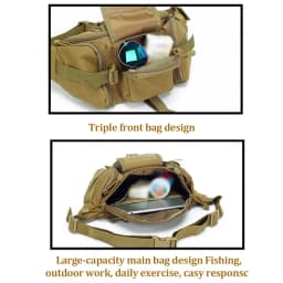 Outdoor Tactical Waist Bag Fashionable and Multifunctional Slanted Chest Bag Large-Capacity Multi-Compartment Nylon Waist Packs