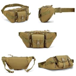 Outdoor Tactical Waist Bag Fashionable and Multifunctional Slanted Chest Bag Large-Capacity Multi-Compartment Nylon Waist Packs
