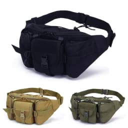 Outdoor Tactical Waist Bag Fashionable and Multifunctional Slanted Chest Bag Large-Capacity Multi-Compartment Nylon Waist Packs