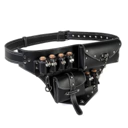 Steampunk PU Leather Women's Bag Retro Waist Bag Rivet Stitching Heavy-duty Design Belt Adjustable