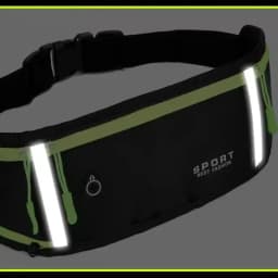Reflective Waterproof Sports Kettle Waist Bag with Headphone Jack Ultra-Thin Running Waist Bag Trendy Simple and Portable