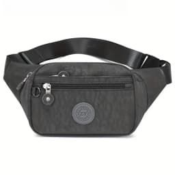 Lightweight Fanny Pack Crossbody Sling Bag, Multi Zipper Pockets Adjustable Wide Strap Waist Purse, Chest Bag for Women Running