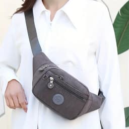 Lightweight Fanny Pack Crossbody Sling Bag, Multi Zipper Pockets Adjustable Wide Strap Waist Purse, Chest Bag for Women Running