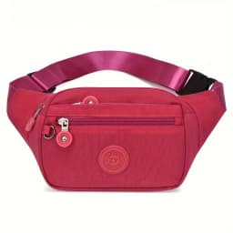 Lightweight Fanny Pack Crossbody Sling Bag, Multi Zipper Pockets Adjustable Wide Strap Waist Purse, Chest Bag for Women Running
