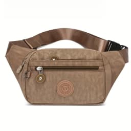 Lightweight Fanny Pack Crossbody Sling Bag, Multi Zipper Pockets Adjustable Wide Strap Waist Purse, Chest Bag for Women Running