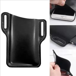 Men's Lightweight Portable Belt Clip Phone Bag Retro Storage Waist Bag Multifunctional Phone Holder Wallet Outdoor Travel Hiking