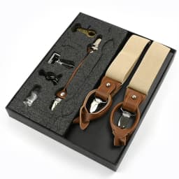 Deepeel 1Set 3.5*125cm Business Men Suspender Luxury Multi-set Suit 3/6 Clips Work Suspenders DIY Leather Elastic Male Jockstrap