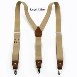 Deepeel 1Set 3.5*125cm Business Men Suspender Luxury Multi-set Suit 3/6 Clips Work Suspenders DIY Leather Elastic Male Jockstrap