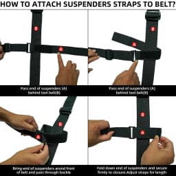 MELOTOUGH Tactical Heavy Duty Belt Suspender Tactical Suspenders Adjustable Outdoor Men Harness Combat Readiness Strap 2.25 in