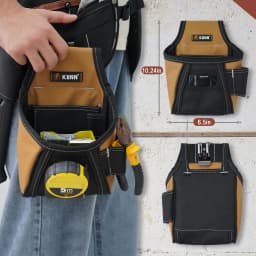 Leather Tool Vest for Men – Adjustable 37-Pocket Work Vest for Electricians, Carpenters, and Construction Workers