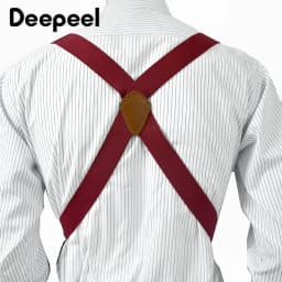 1Pc Deepeel 3.5cm Wide Adult Men's Suspender 2 Clips Adjustable Straps Elastic Braces Costume Suspenders Harness Man for Pants