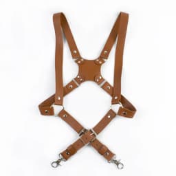 Deepeel 2.5cm Wide Faux Leather Men's Suspenders 2 Clip Hooks Adjust Strap Harness Man Braces Adult Costume Suspender Jockstrap
