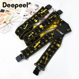 Deepeel 5cm Widen Adult Men's Suspender X-type 4 Clips Elastic Braces Adjustable Straps Suspenders for Pants Shirt Man Jockstrap