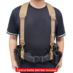 MeloTough Tactical Harness Tactical Suspenders 1.5 inch Police Suspenders for Duty Belt Suspender Adjuster Braces For Man