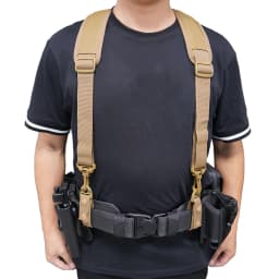 MeloTough Tactical Harness Tactical Suspenders 1.5 inch Police Suspenders for Duty Belt Suspender Adjuster Braces For Man