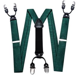 Barry.Wang Designer Mens Suspender Hanky Cufflinks Tie Set Adjustable Clip On Braces Self Necktie Male Wedding Business
