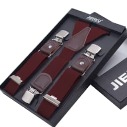 New Man's Suspenders New Braces 3 Clips Leather Casual Suspensorios Trousers Strap Gift For Dad High Quality Tirantes