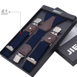 New Man's Suspenders New Braces 3 Clips Leather Casual Suspensorios Trousers Strap Gift For Dad High Quality Tirantes