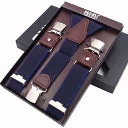 New Man's Suspenders New Braces 3 Clips Leather Casual Suspensorios Trousers Strap Gift For Dad High Quality Tirantes