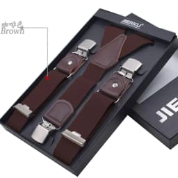 New Man's Suspenders New Braces 3 Clips Leather Casual Suspensorios Trousers Strap Gift For Dad High Quality Tirantes