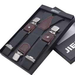 New Man's Suspenders New Braces 3 Clips Leather Casual Suspensorios Trousers Strap Gift For Dad High Quality Tirantes