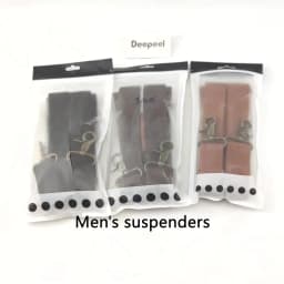 Deepeel 3.5*120cm Men's Adult Suspender X-Type Braces 4 Clips Hook Buckles Adjust Strap Elastic Belt Suspenders for Male Pants