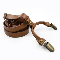 Deepeel Retro Leather Adults Men's Suspenders 4 Clips Y-Type Male Braces 1.5cm Wide Strap Harness Man Jeans Costume Accessories