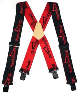 MELOTOUGH Men's Suspenders Fully Elastic 2 Inch Wide X Back Heavy Duty Work Suspenders Braces For Men Tool Belt Suspender