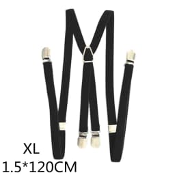 4 Clips On 1.5CM Wide Men Suspenders Women Elastic Adjustable Adult Braces Suspender Kids Children Boys Girls Accessories