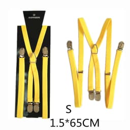 4 Clips On 1.5CM Wide Men Suspenders Women Elastic Adjustable Adult Braces Suspender Kids Children Boys Girls Accessories