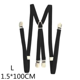 4 Clips On 1.5CM Wide Men Suspenders Women Elastic Adjustable Adult Braces Suspender Kids Children Boys Girls Accessories