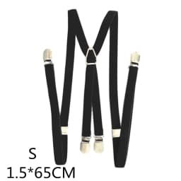 4 Clips On 1.5CM Wide Men Suspenders Women Elastic Adjustable Adult Braces Suspender Kids Children Boys Girls Accessories