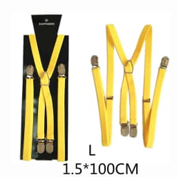 4 Clips On 1.5CM Wide Men Suspenders Women Elastic Adjustable Adult Braces Suspender Kids Children Boys Girls Accessories